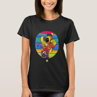Astronaut Holding Lgbt Flag Intersex Proud Lgbt Su Tシャツ