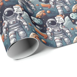 Astronaut Houston, お誕生日おめでとうございます! ラッピングペーパー