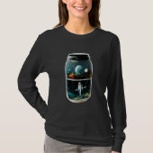 Astronaut in Mason Jar  Crazy Art  Universe  Abstr Tシャツ (正面)