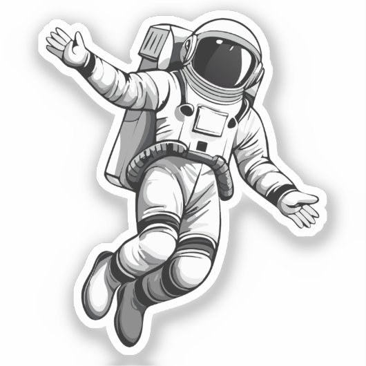 Astronaut in space シール (正面)