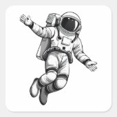 Astronaut in space スクエアシール (正面)