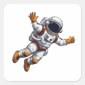 Astronaut in space スクエアシール (正面)