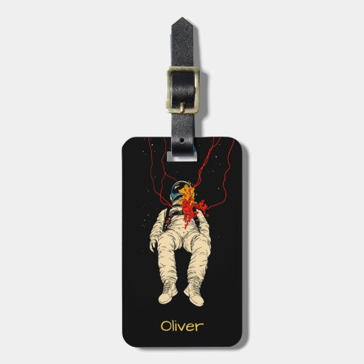 Astronaut in Space ラゲッジタグ (正面縦)