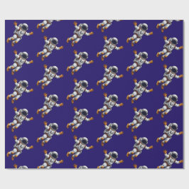 Astronaut in space ラッピングペーパー