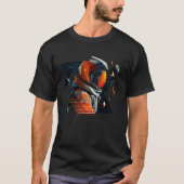 Astronaut in Space Aesthetic Wave Planet Eclipse   Tシャツ (正面)