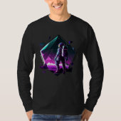 Astronaut in Space Aesthetic Wave Planet Eclipse   Tシャツ (正面)