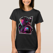 Astronaut in Space Aesthetic Wave Planet Eclipse   Tシャツ (正面)
