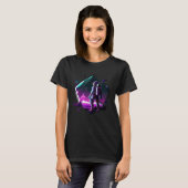 Astronaut in Space Aesthetic Wave Planet Eclipse Tシャツ (正面フル)