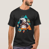 Astronaut in Space Aesthetic Wave Planet Eclipse Tシャツ (正面)