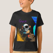 Astronaut in Space for Kids Tシャツ (正面)