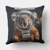 Astronaut Koala Space Surreal Animal Custom クッション (裏面)