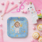 Astronaut Little Star Birthday Party Plate ペーパープレート (パーティー)