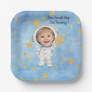 Astronaut Little Star Birthday Party Plate ペーパープレート
