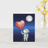 Astronaut  Love You to the Moon Card  カード (黄色い花)