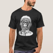 Astronaut Monkey Astronomy Space Women Men Tシャツ (正面)