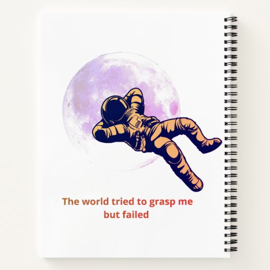 Astronaut Moon Notebook – Inspirational Space Art ノートブック (裏面)