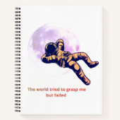 Astronaut Moon Notebook – Inspirational Space Art  ノートブック (正面)