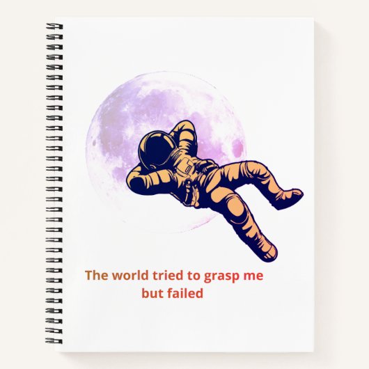 Astronaut Moon Notebook – Inspirational Space Art ノートブック (正面)