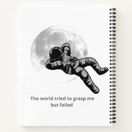 Astronaut Moon Notebook – Inspirational Space Art  ノートブック (裏面)