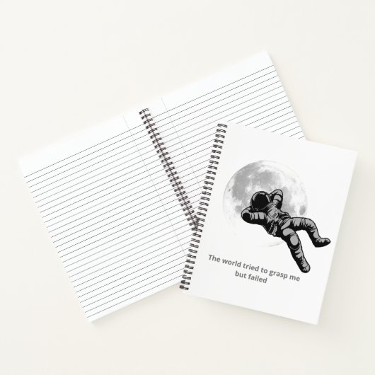 Astronaut Moon Notebook – Inspirational Space Art ノートブック (内部)