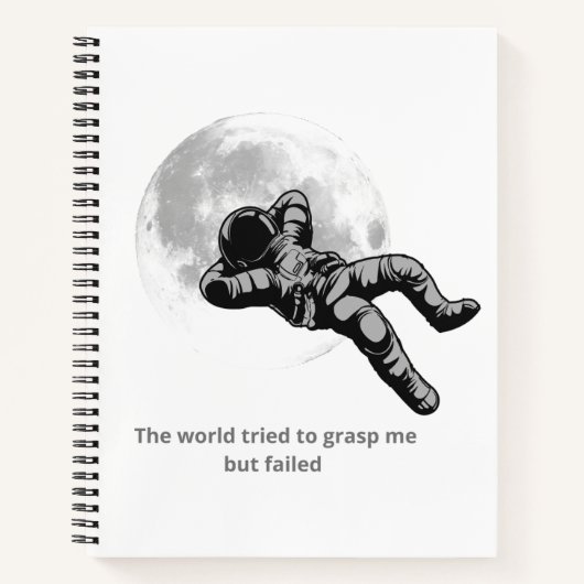 Astronaut Moon Notebook – Inspirational Space Art  ノートブック (正面)