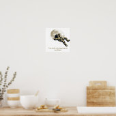 Astronaut Moon Print – Inspirational Space Art wit ポスター (キッチン)