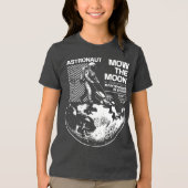 Astronaut Mows the Moon – Funny Space Maintenance トライブレンドＴシャツ (正面)