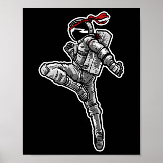Astronaut Muay Thai Boxing Karate Kickboxing  ポスター