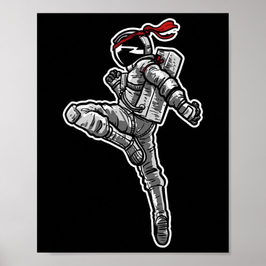Astronaut Muay Thai Boxing Karate Kickboxing  ポスター (正面)