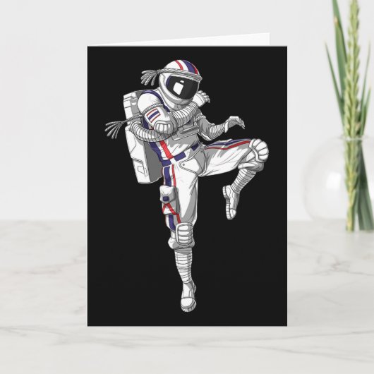 Astronaut Muay Thai Boxing Karate Kickboxing Marti カード (正面)
