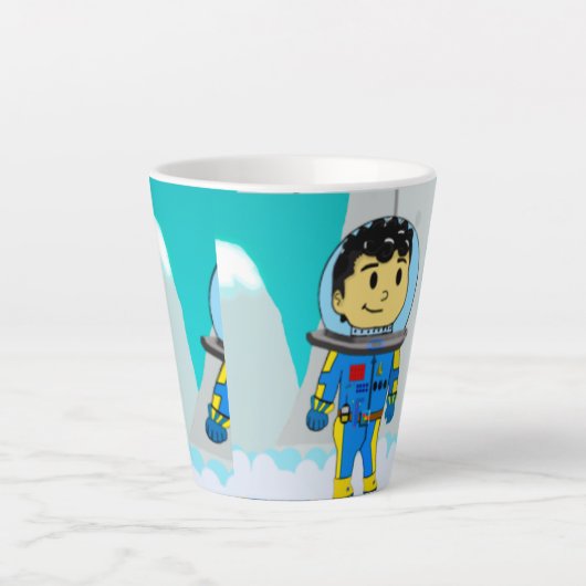 astronaut mug カフェラテマグ (正面)