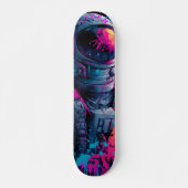 Astronaut Neon Graffiti Art – 限定版 スケートボード (正面)