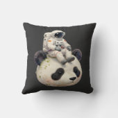 Astronaut on a Space Panda Surreal Weird and Fun クッション (裏面)