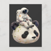 Astronaut on a Space Panda Surreal Weird and Fun ポストカード (正面)