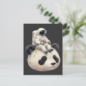 Astronaut on a Space Panda Surreal Weird and Fun ポストカード (スタンド正面)