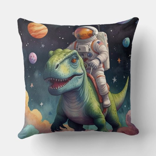Astronaut on Dino in Space クッション (裏面)