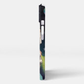 Astronaut on Dino in Space iPhoneケース (左側面)