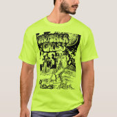 Astronaut on Moon Funny Retro 70's Illustration Tシャツ (正面)