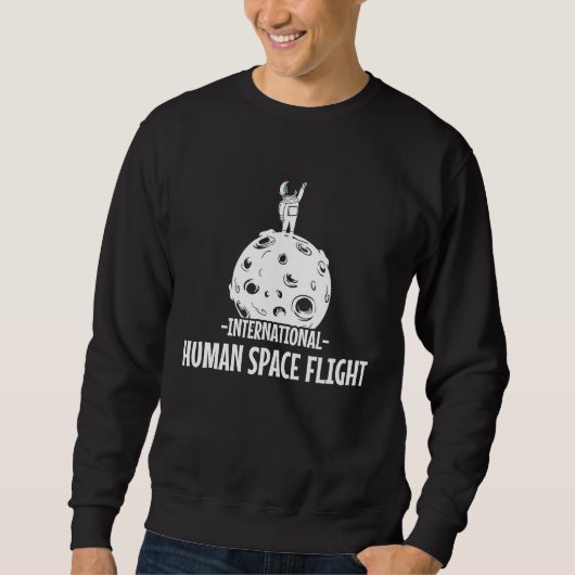 Astronaut on the moon and Mars for space friends スウェットシャツ (正面)