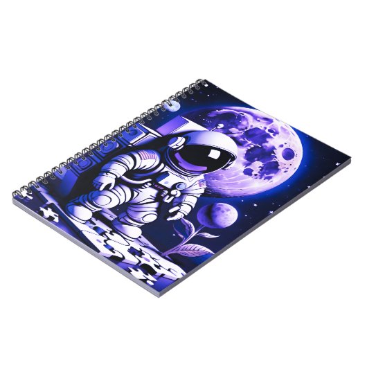 Astronaut on top of a puzzle ノートブック (左側)