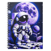 Astronaut on top of a puzzle ノートブック (正面)