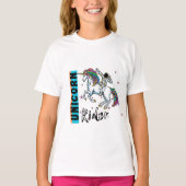 Astronaut on unicorn in this tshirt design tシャツ (正面)