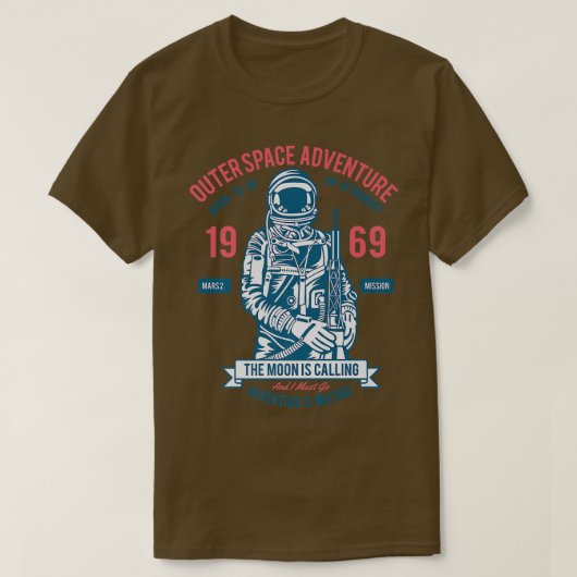 Astronaut Outer Space Adventure Scifi Moon Camp Gi Tシャツ (デザイン正面)