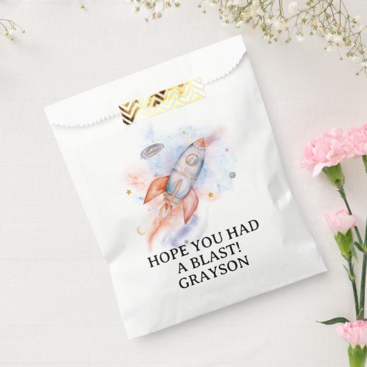 Astronaut Outer Space Birthday フェイバーバッグ (封をした状態)