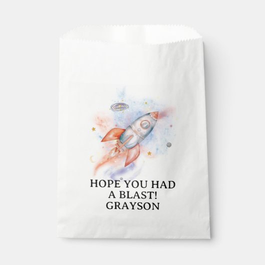 Astronaut Outer Space Birthday フェイバーバッグ (正面)