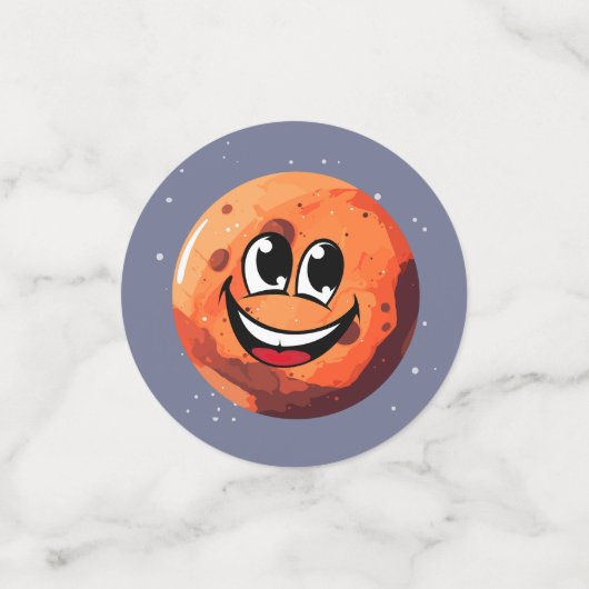 Astronaut Outer Space Boy Birthday コンフェッティ (スモール正面)