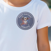 Astronaut Outer Space Boy Birthday 缶バッジ