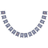 Astronaut Outer Space Girl Birthday バンティングフラッグ (全)