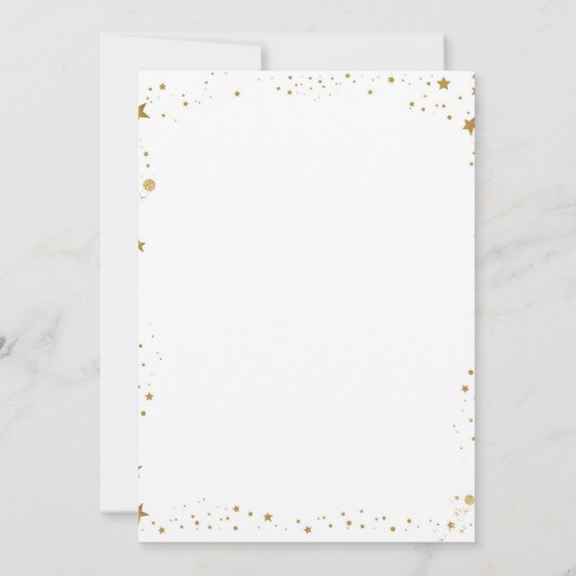 Astronaut Outer Space Planet Galaxy 1st Birthday 招待状 (裏面)