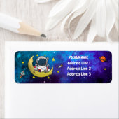 Astronaut Outer Space Return Address Label ラベル (インサイチュ)